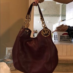 burgundy michael kors bag (w tags)